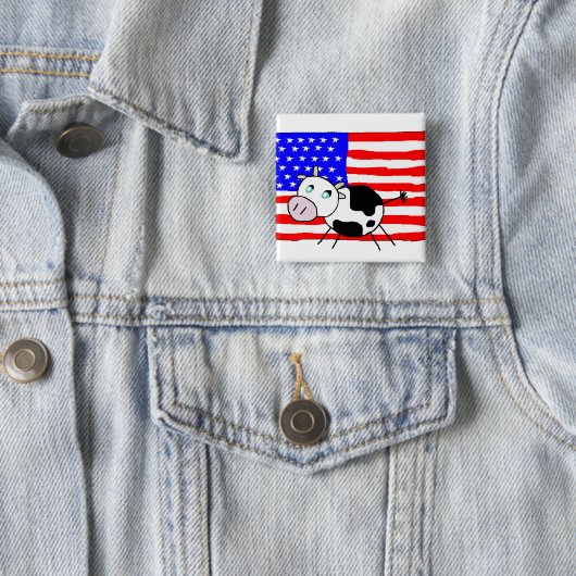 USA-Kuh-Knopf Button (Beispiel)