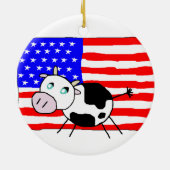USA-Kuh-Verzierung Keramik Ornament (Hinten)