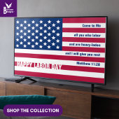 USA LABOR DAY Patriotic Christlich Frame Art TV Poster