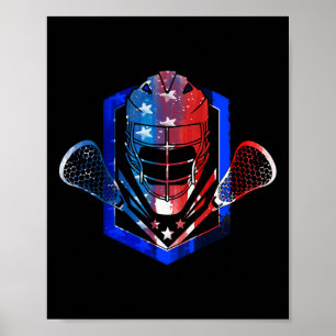 Usa Lacrosse Shirt Youth Lacrosse Lacrosse Player Poster