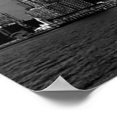 USA: Lady Liberty, American Flag, NYC Poster (Ecke)