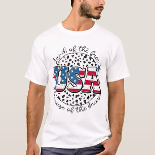 USA Land der Freien wegen der Tapferen T-Shirt
