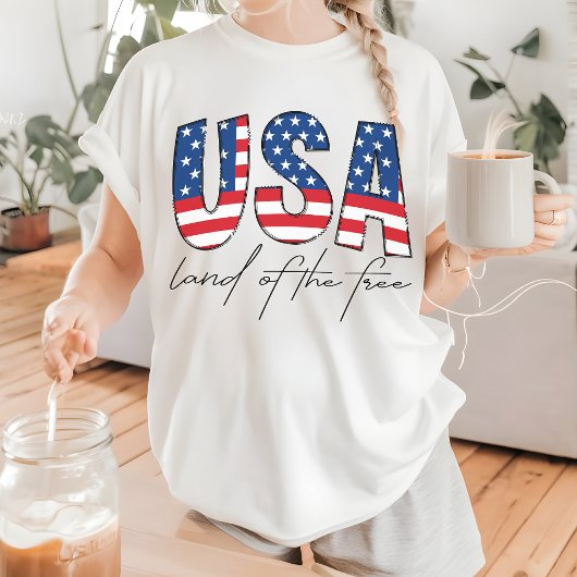 USA Land des freien Shirts, Patriotic 4. Juli T-Shirt