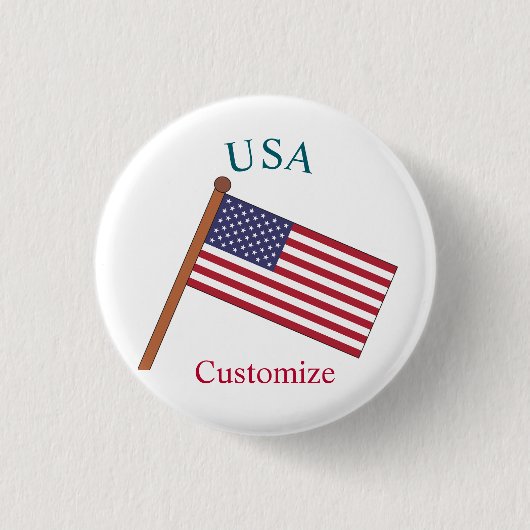 USA Landesflagge Thunder_Cove Button (Vorderseite)