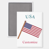 USA Landesflagge Thunder_Cove Magnet (Vorderseite/Rückseite)