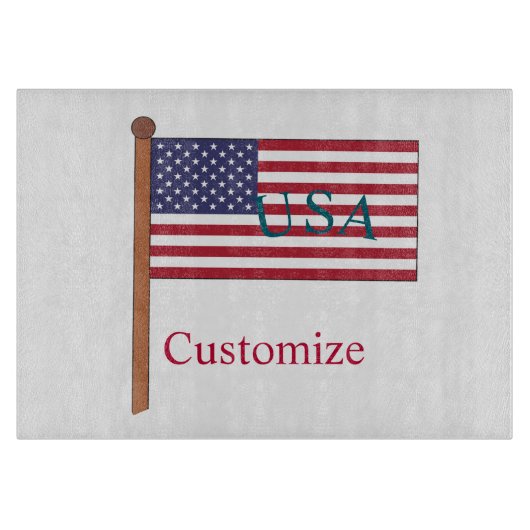 USA Landesflagge Thunder_Cove Schneidebrett (Vorderseite)