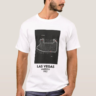 USA Las Vegas F1 Circuit Map T-Shirt