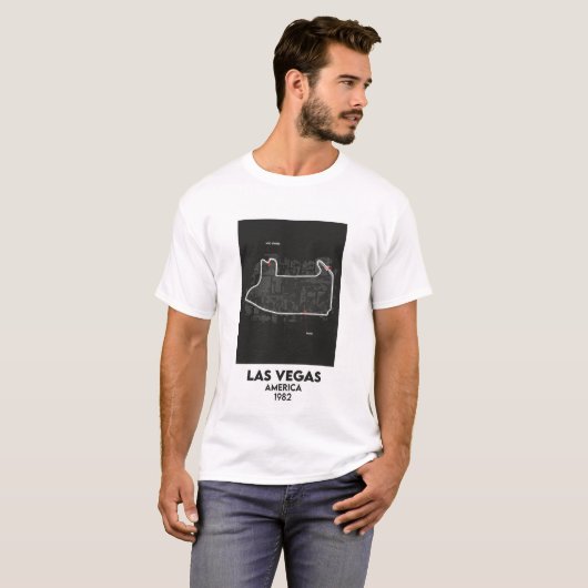USA Las Vegas F1 Circuit Map T-Shirt (Vorne ganz)