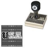 USA Letters Flag Stars | Gummistempel (Stempel)