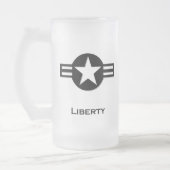 USA Liberty Black Mattglas Bierglas (Links)