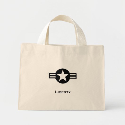 USA Liberty Black Mini Stoffbeutel (Vorne)