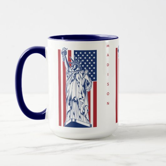 USA Liberty individuelle Name Tasse (Links)