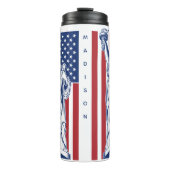 USA Liberty individuelle Name tumbler Thermosbecher (Vorderseite)