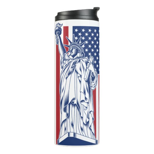 USA Liberty individuelle Name tumbler Thermosbecher (Nach links gedreht)