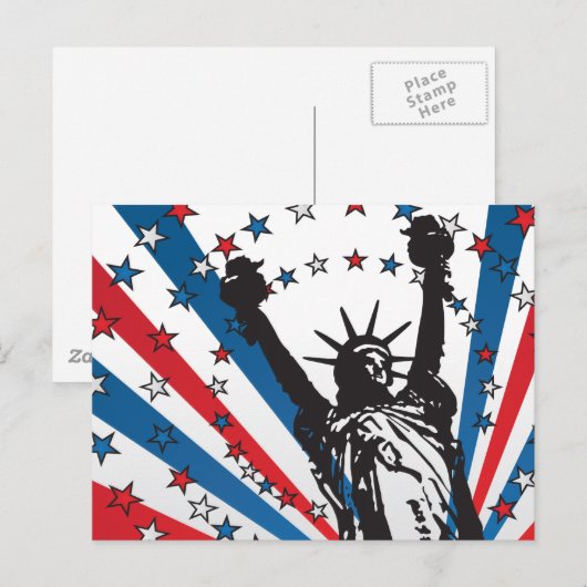 USA Liberty Postkarte (Vorne/Hinten)