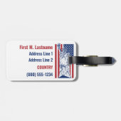 USA Liberty Zollgepäck Gepäckanhänger (Rückseite horizontal)