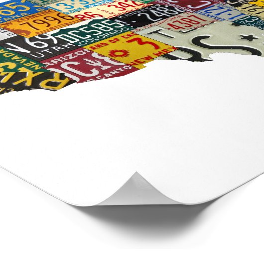 USA License Teller Poster (Ecke)