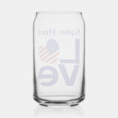 USA LIEBE Blue Personalisiert Dosenglas (Rückseite)