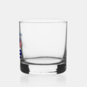 USA LIEBE Blue Personalisiert Whiskyglas (Links)