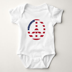 USA, Liebe, Einheit, Frieden Baby Strampler
