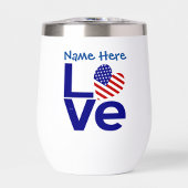 USA Liebe Flag in blau Personalisiert