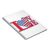 USA Liebe Heart Notizblock (Rechte Seite)