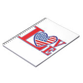 USA Liebe Heart Notizblock (Linke Seite)