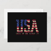 USA Liebe IT oder Verlass IT Postkarte (Vorne/Hinten)
