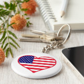USA-Liebe Schlüsselanhänger (Seite)