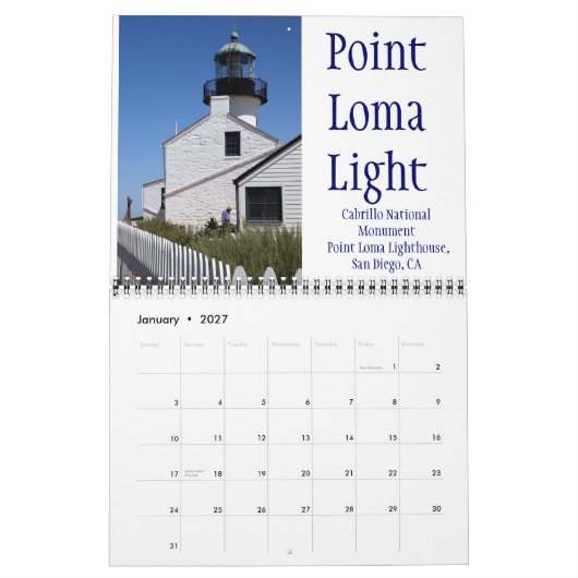 USA Lighthouse Wandkalender von DJ Florek (Jan 2027)