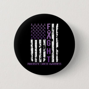 USA Lila Flaggenmonat November Pankreaskrebs A Button