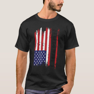 USA Lineman 4. Juli American Football Flag T-Shirt