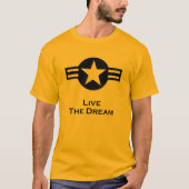 USA Living The Dream Black T-Shirt (Vorderseite)