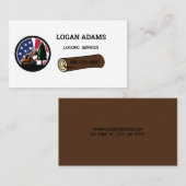 USA Logging Service Business Card Visitenkarte (Vorne/Hinten)