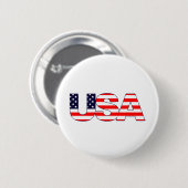USA Logo-Initialen mit amerikanischer Flagge Button (Vorne & Hinten)