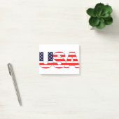 USA Logo Initials with American flag Post-it Klebezettel (Büro)