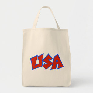 USA-Logo mit Stern-EIn Tragetasche