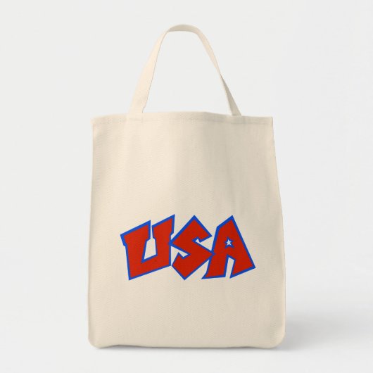 USA-Logo mit Stern-EIn Tragetasche (Vorne)