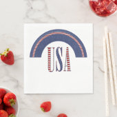 USA Logo-US Flagge Rainbow Patriotic Serviette (Beispiel)