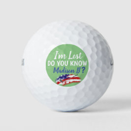 USA Lost Golfer Funny Golfball