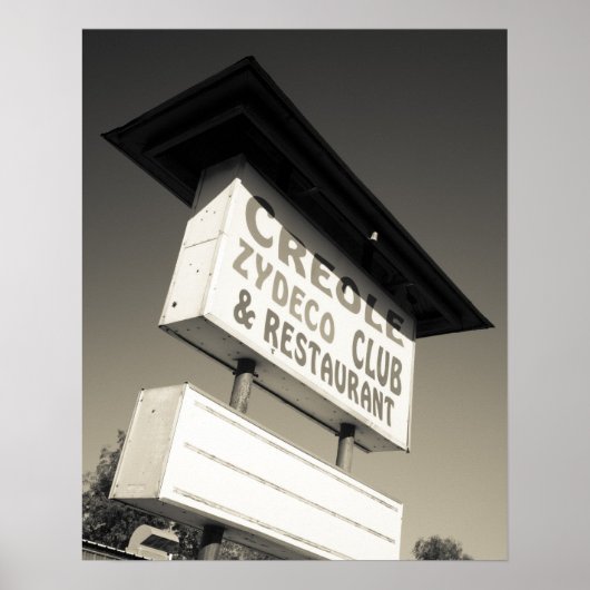 USA, Louisiana, Henderson. Creole Zydeco Music Poster (Vorne)