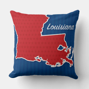 USA Louisiana Staat Patriotic Stars Karte Kissen