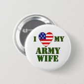 USA-LOVE meine Armee-Ehefrau Button (Vorne & Hinten)