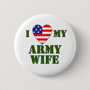 USA-LOVE meine Armee-Ehefrau Button