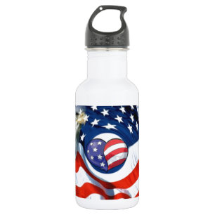 USA Lover_ Edelstahlflasche