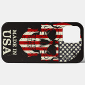 USA Made in the USA Skull iPhone Case Mate (Rückseite (Horizontal))
