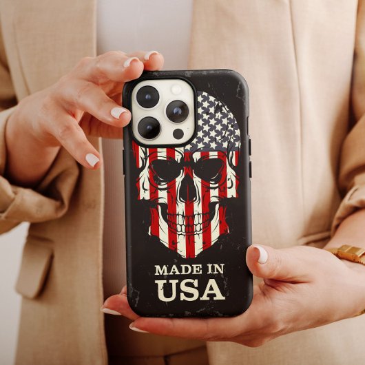 USA Made in the USA Skull iPhone Case Mate