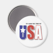 USA Magnet "In God We Trust" (Vorderseite/Rückseite)