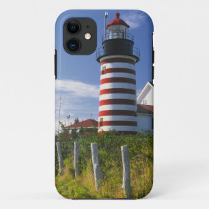 USA, Maine, Lubec. West Quoddy Head Leuchtturm iPhone 11 Hülle