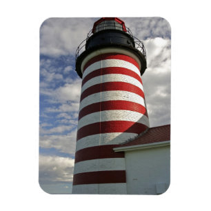 USA, Maine, Lubec. West Quoddy Head Leuchtturm Magnet
